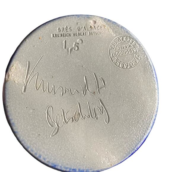 Betschdorf signed by Krumeich,H Gres D Alsace Stoneware salt glaze Pitcher. - Picture 4 of 11